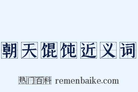 朝天馄饨近义词是什么意思的图片